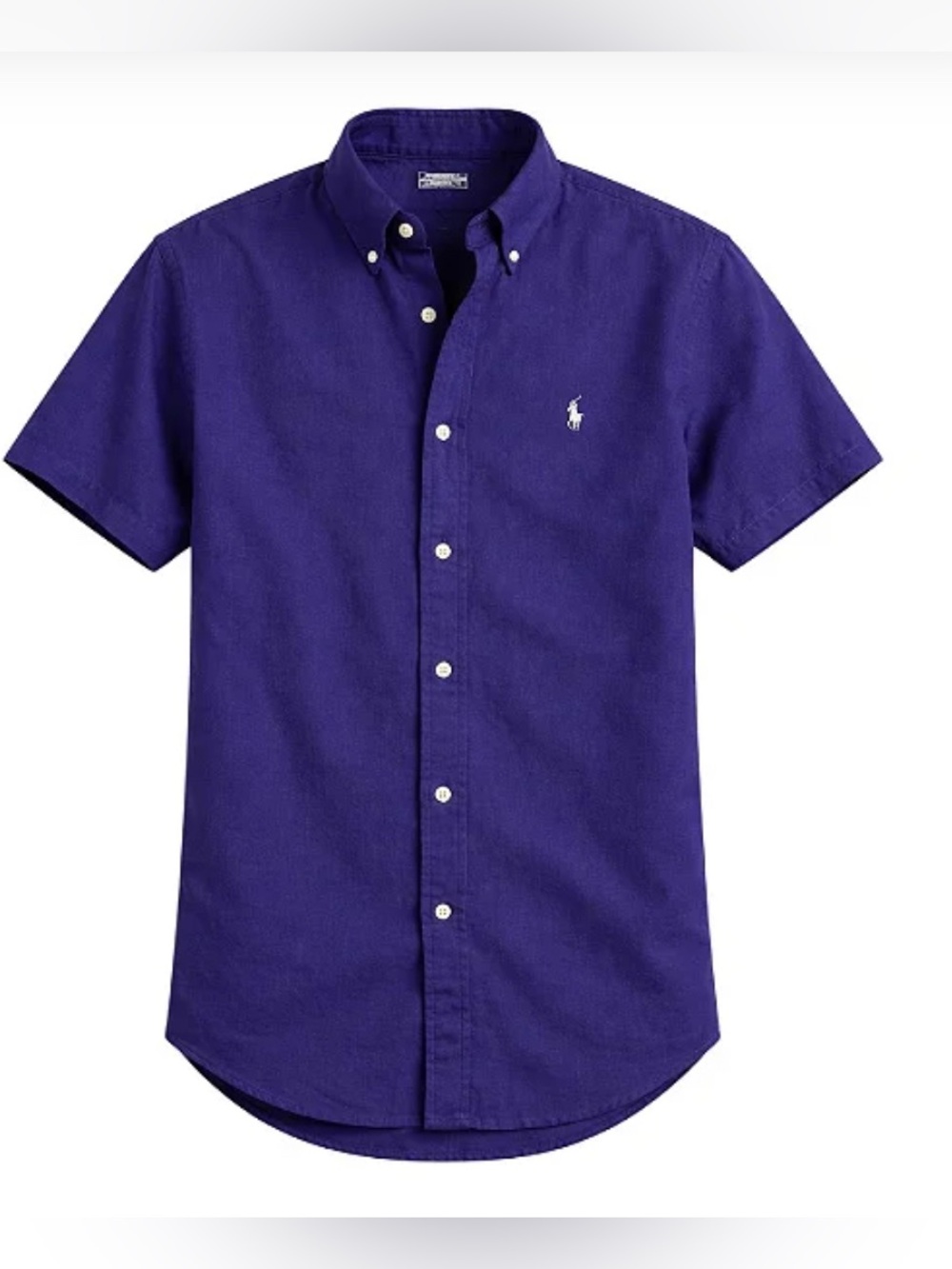 Polo by Ralph Lauren Short-Sleeve Button-Down Navy Shirt Boys L (14-16) Men’s S